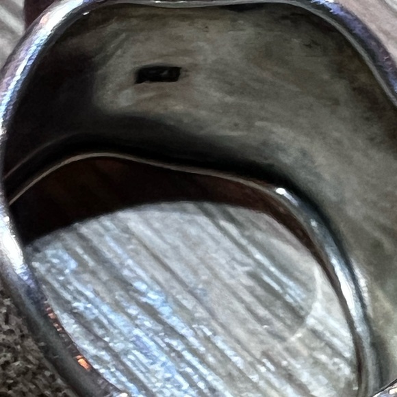 Handmade Vintage Sterling Silver and Copper Gemstone Ring - Picture 15 of 16